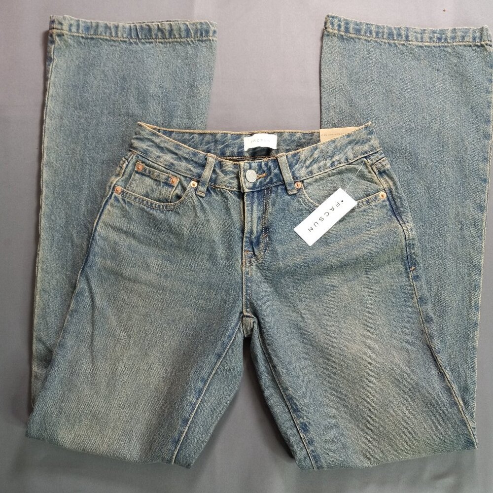 NWT Pacsun‎ Jade Low Rise Bootcut Jeans 100% Cotton Blue Denim Size 23